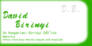 david birinyi business card